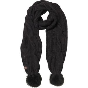 Brand new Ugg Cable Knit scarf with pom pom black